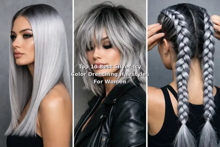 Best Silver-Icy Color Drenching Hairstyles For Women