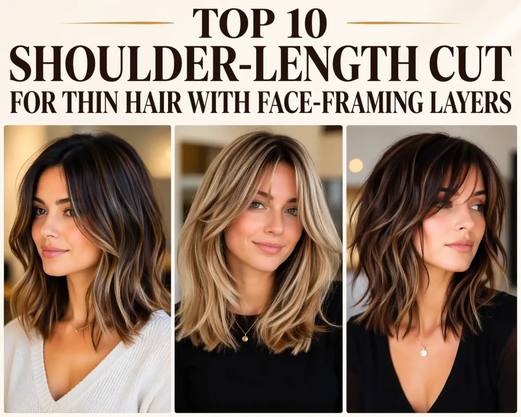 Shoulder-Length Cut for thin hair With Face-Framing Layers