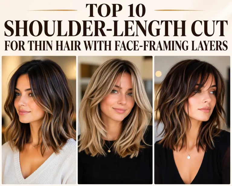 Shoulder-Length Cut for thin hair With Face-Framing Layers